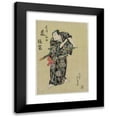 thumbnail image 1 of Gigadō Ashiyuki 11x14 Black Modern Framed Museum Art Print Titled - Arashi Rikan II as Kizu Kansuke (1829), 1 of 5