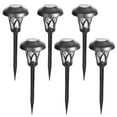 thumbnail image 1 of FKHouse 6-Pack Solar Pathway Lights, Landscape Lights, Metal Automatic Solar Lights, 1 of 8