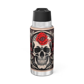 Gigantic 32oz Gator Tumbler Halloween Devil Biker Skull Print Travel Cup