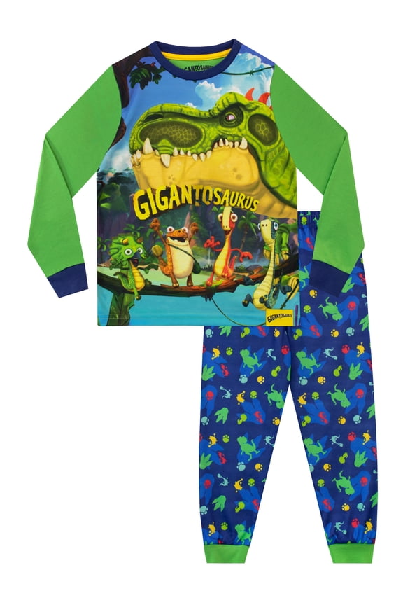 Boys Dinosaurs Pajamas Green Sizes 3T-8