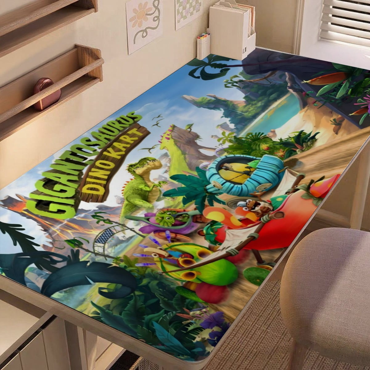 Gigantosaurus-themed extra-large Non-Slip Base leather Desk Table mat ...