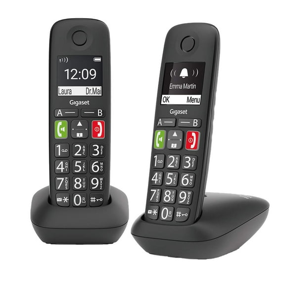 Gigaset E290HX - DECT Handset with Charging Tray - Fritzbox Compatible - Cordless Senior Phone