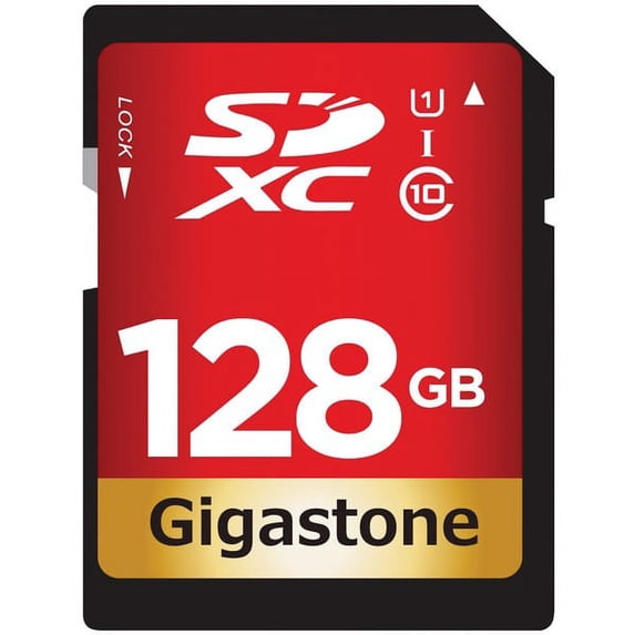 Gigastone 128GB SDXC Card Class 10 UHS-I U1 Up to 80MB/s Memory Card