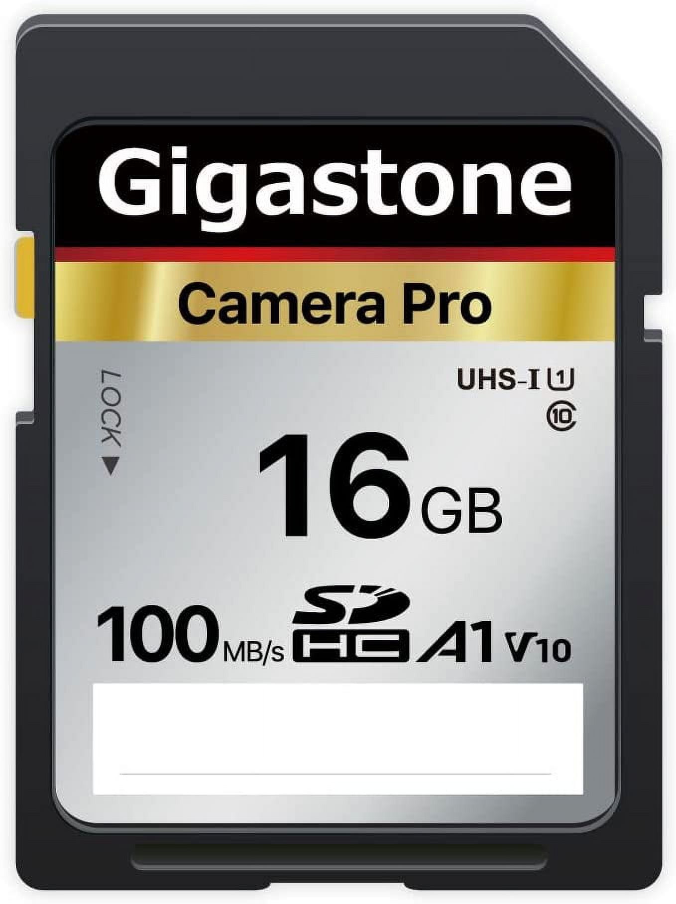 Gigastone 16GB SD Card V10 SDHC Memory Card High Speed Full HD Video Compatible with Canon Nikon Sony Pentax Kodak Olympus Panasonic Digital Camera - SD-16-2-1PK