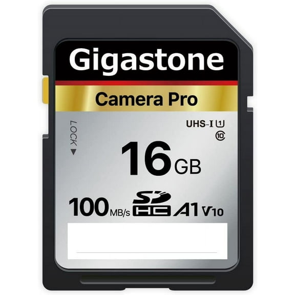 Gigastone 16GB SD Card V10 SDHC Memory Card High Speed Full HD Video Compatible with Canon Nikon Sony Pentax Kodak Olympus Panasonic Digital Camera - SD-16-2-1PK