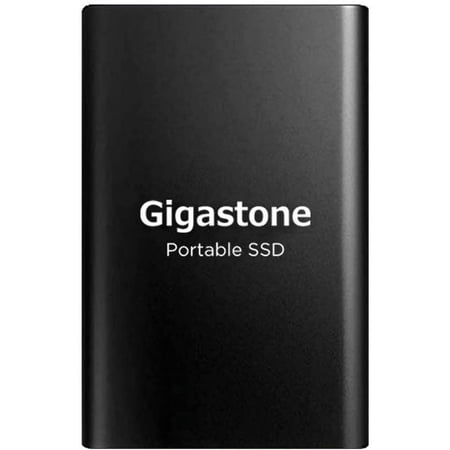 Gigastone 1TB External SSD Read Speed 500MB/s USB 3.2 USB-C External Solid State Drive Portable, 3D NAND Ultra Slim Metal, for PS4 PC Laptop Mac Windows Linux Android Xbox One Smart TV