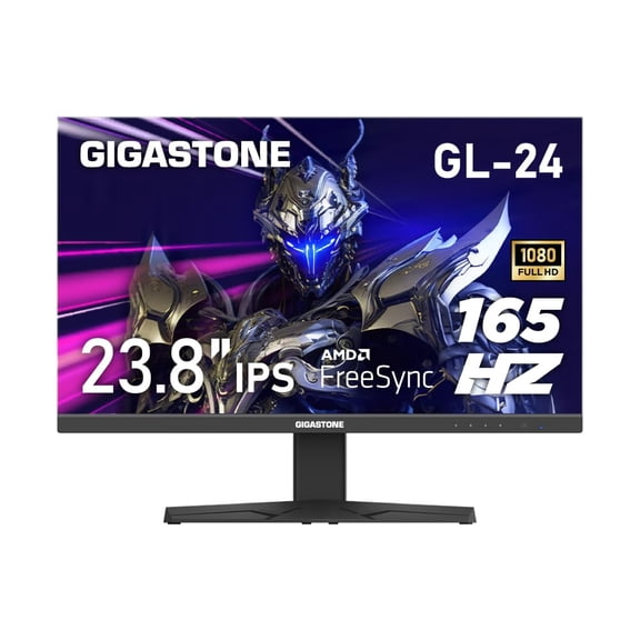 Gigastone 24 inch IPS LED Back Light Gaming Monitor 165Hz FHD 1920 x 1080, 178 Wide View Frameless PC Monitor, Built-in Speakers, FreeSync, Eye Care Technology, Ergonomic Tilt VESA Mount,DP,HDMI