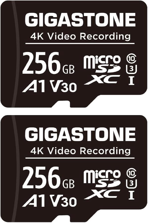 GIGASTONE 256GB Micro SD Card A1 V30 2-Pack, Full HD Video ...