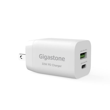 Gigastone 30W USB C Charger Power Go Dual Ports PPS 33W Power Adapter - White 1 pack
