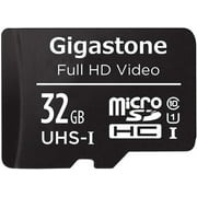 Gigastone 32GB Micro SD Card, FHD Video UHS-I U1 Class 10, for Surveillance, Security, Action Cameras, Drone, Dash Cams - GS-2IN1C1032G-R