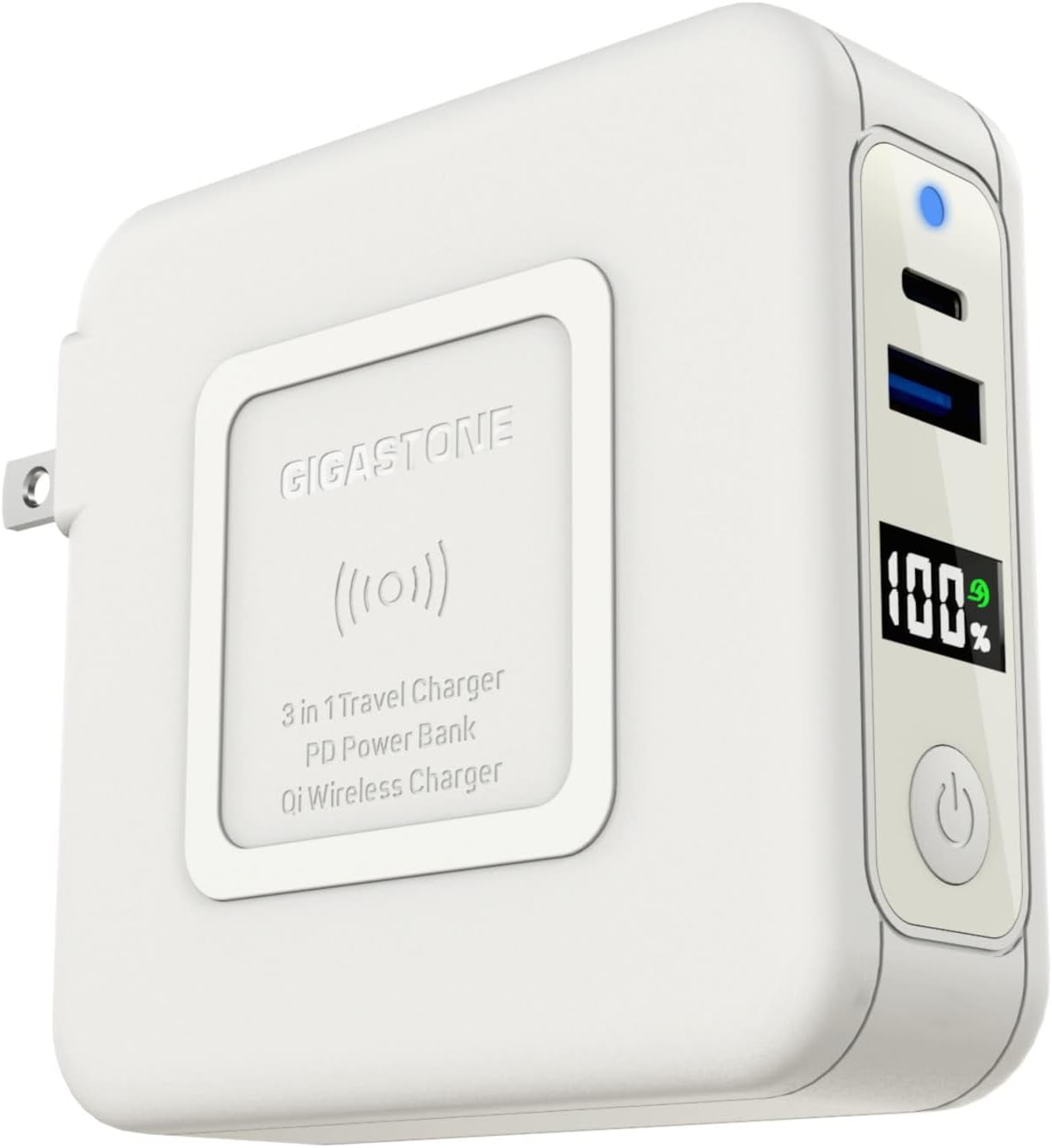 Gigastone 4-in-1 10000mAh Qi Wireless Portable Charger 20W Wireless Power Bank GS-QP-10200W-R
