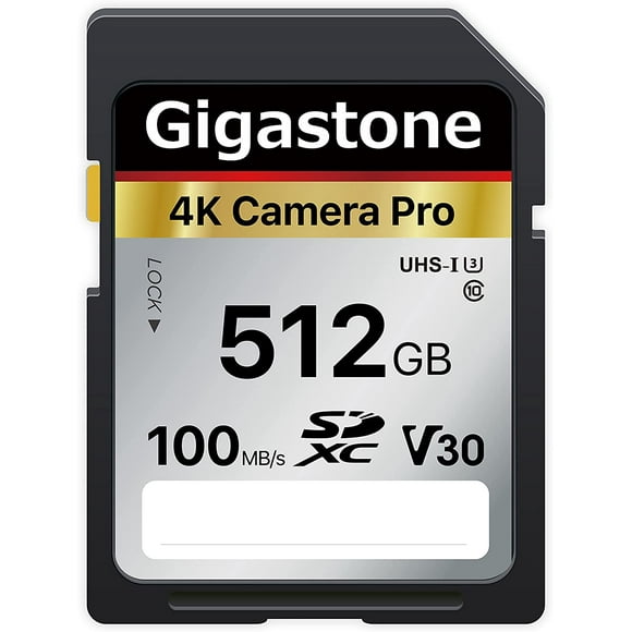 Gigastone 512GB SD Card V30 SDXC Memory Card High Speed 4K Ultra HD UHD Video Compatible with Canon Nikon Sony Pentax Kodak Olympus Panasonic Digital Camera