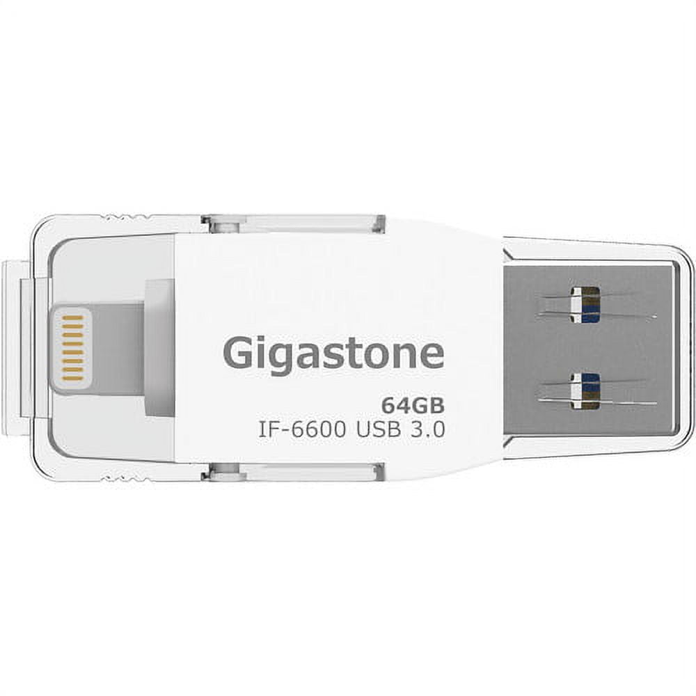 Gigastone 64GB Flash Drive for Apple iPhone and iPad, [MFI Certified],  Lightning and PC USB 3.0, Super App for iOS iPad 
