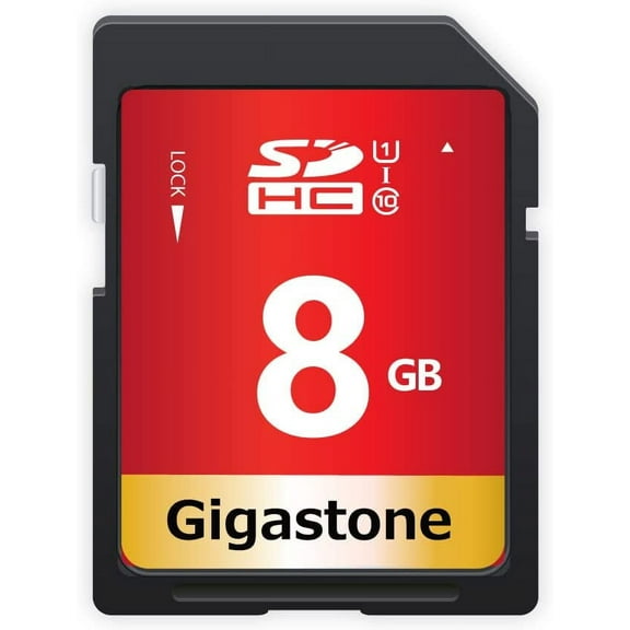 Gigastone 8GB SD Card UHS-I U1 Class 10 SDHC Memory Card Full HD Video Canon Nikon Sony Pentax Kodak Olympus Panasonic Digital Camera