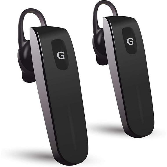 Gigastone D1 Bluetooth Earpiece, Wireless Handsfree Headset with Microphone, 2 Pack