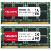 Gigastone DDR3 RAM Memory, GS-DDR3-SO1600CL11-8GB-2PK-R, 2 Count