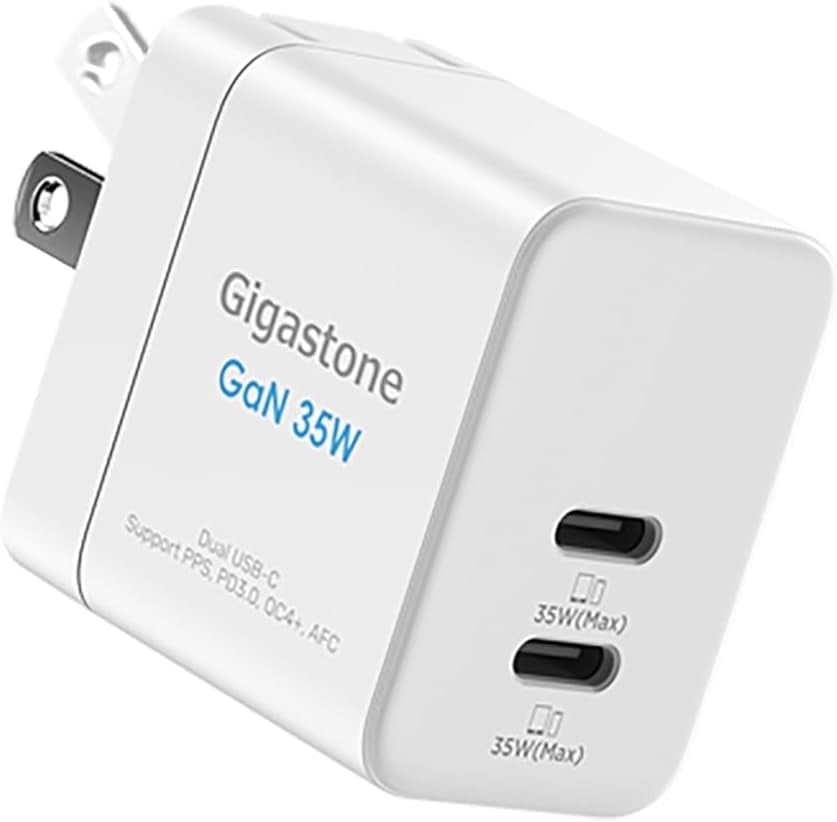 Gigastone Dual Port USB C Charger 35W GaN Power Fast Charger