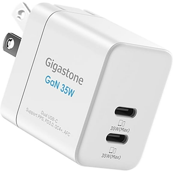 Gigastone Dual Port USB C Charger 35W GaN Power PD3.0 Fast Charger