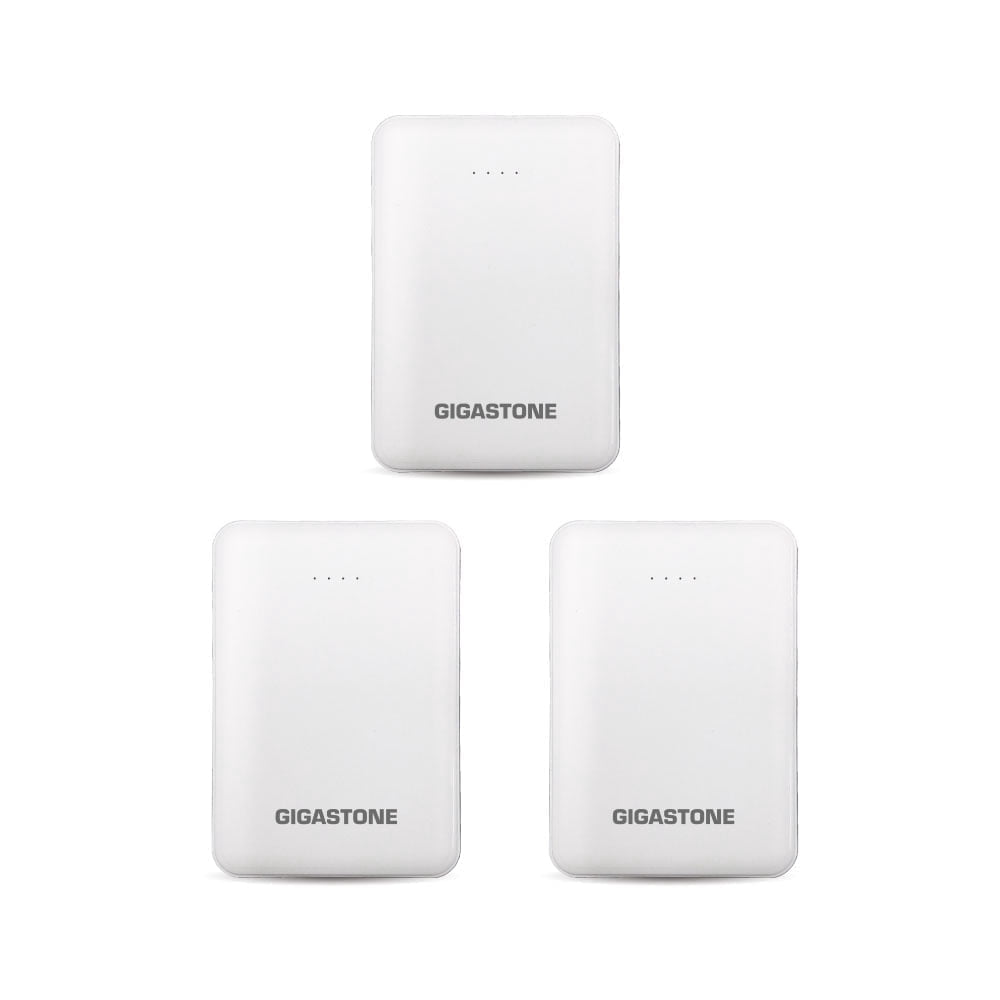 Gigastone Portable Battery 5,000 mAh 2x charge Fast Charge Power Bank Compatible with Apple iPhone Xs/XS MAX Nintendo Switch - 3 Pack
