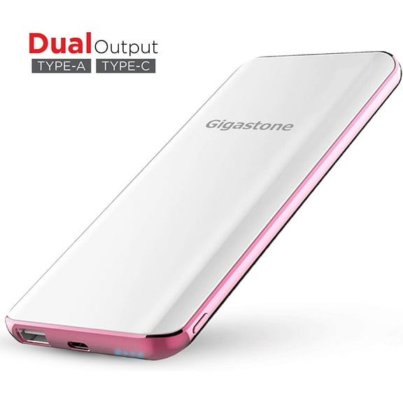 Gigastone Portable Charger 10,000 mAh PD 3.0 Power Bank 3.0 USB White - External Battery Compatible with all smartphone Apple iPhone Samsung Nintendo Tablet and many more - GS-PB-7510W-R