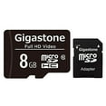 thumbnail image 1 of Gigastone MicroSD HC 8GB C10 U1 With SD Adapter, 1 of 6