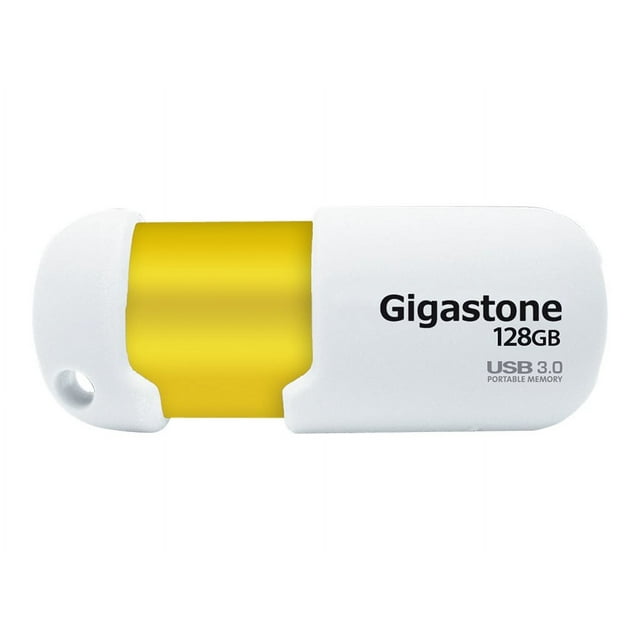 Gigastone - USB flash drive - 128 GB - USB 3.0 - white, gold