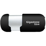 Gigastone V10 32GB USB2.0 Flash Drive, Capless Retractable Design Pen Drive, Black and Silver