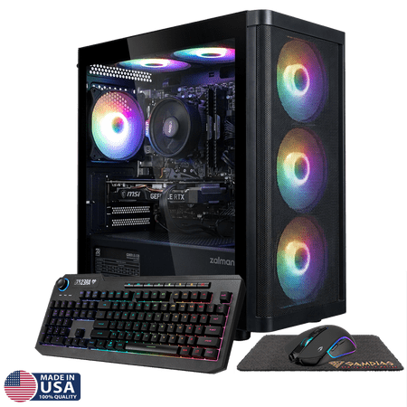 Gigatech Gaming Apollo 7 Gaming PC Desktop - Ryzen 5 5500, RTX 5050, 16GB DDR4, 512GB SSD, RGB, Windows 11, Wi-Fi
