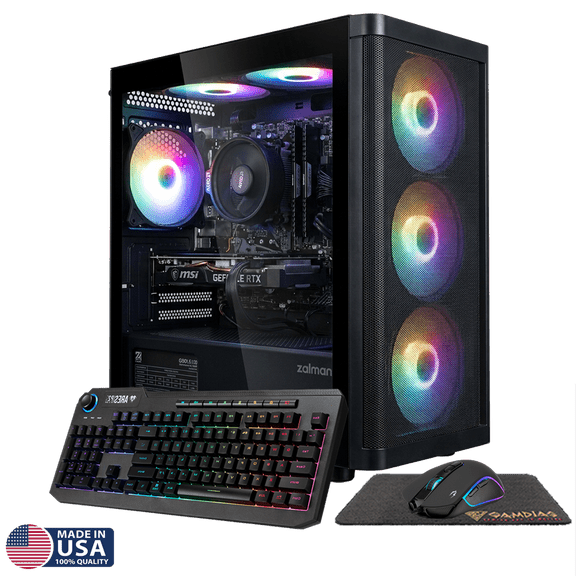 Gigatech Gaming Apollo 7 Gaming PC Desktop - Ryzen 5 5500, RTX 5050, 16GB DDR4, 512GB SSD, RGB, Windows 11, Wi-Fi