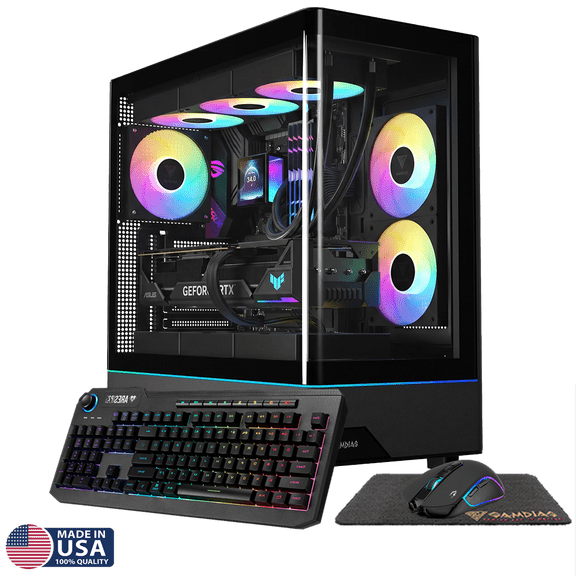 Gigatech Gaming Omega 7 Gaming PC Desktop - Core Ultra 7 265K, RTX 5080, 32GB DDR5, 1TB SSD, RGB, Windows 11, Wi-Fi