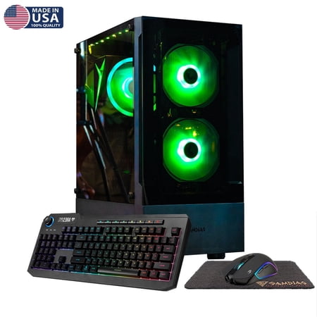 Gigatech Gaming Titan 3 Gaming PC Desktop - Ryzen 5 5500, RTX 5060, 16GB DDR4, 512GB SSD, RGB, Windows 11, Wi-Fi