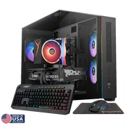 Gigatech Gaming Titan 5 Gaming PC Desktop - AMD Ryzen 7 5700, NVIDIA GeForce RTX 5060 Ti, 32GB DDR4, 1TB SSD, RGB, Windows 11, Wi-Fi