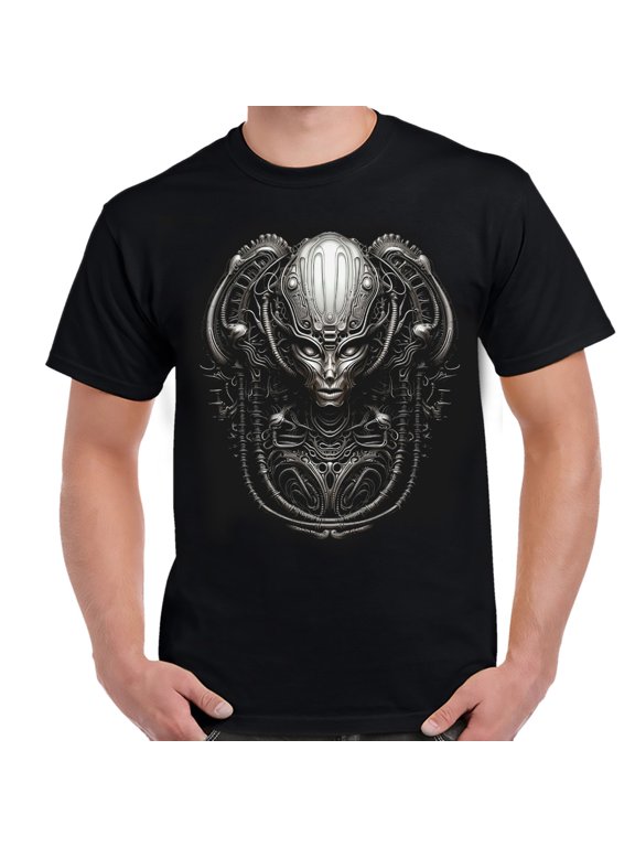 Gigeresque Alien Art Adult T-Shirt-Large