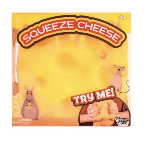 Giggle Zone Squeeze Cheese Jumbo Sized Easy to Clean Durable Material Squishy Massage Ball
