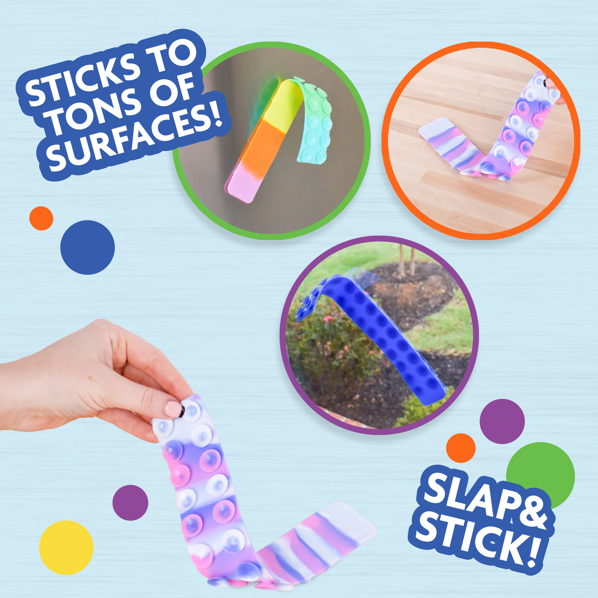 Giggle Zone Squid Pop Bands Fidget – Suction Cup Sensory Toy | Ages 3+ - image 1 of 5