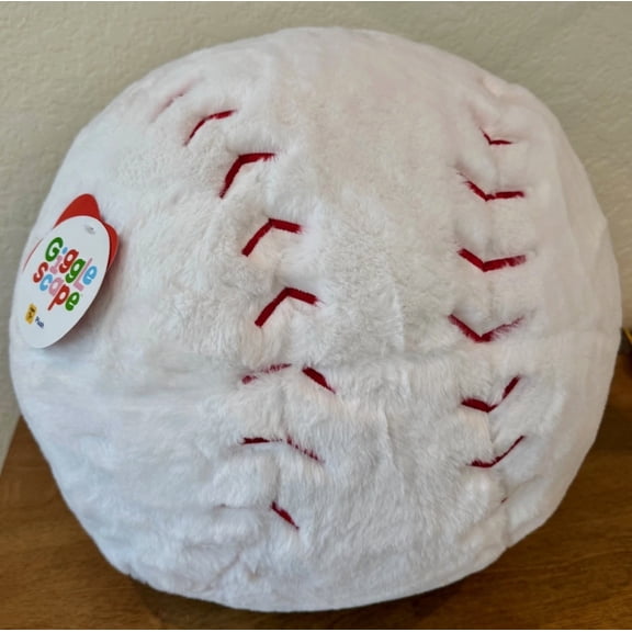 Gigglescape Baseball Plush Giant White Stuffed Animal Pillow Toy 15 Inch