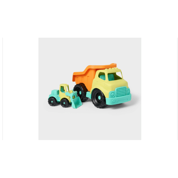 Gigglescape Truck Set 2-Piece Excavator and Dump Truck for Indoor and Outdoor Use