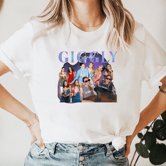 Giggly Squad Funny Comedy Podcast Fan Gift For Listeners Unisex T-shirt, for men & women, up to size 5XL
