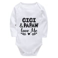thumbnail image 1 of Gigi And Pawpaw Love Me Welcome Home Baby Girl Outfit Long Sleeve Baby Boy Outfits White 3-6 Month Onsies, 1 of 2