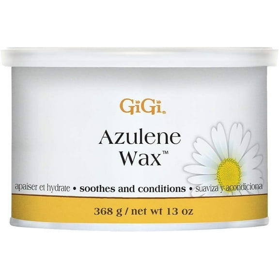 GiGi Azulene Hair Removal Soft Wax, Face & Full Body Use for Normal Skin, 13 oz
