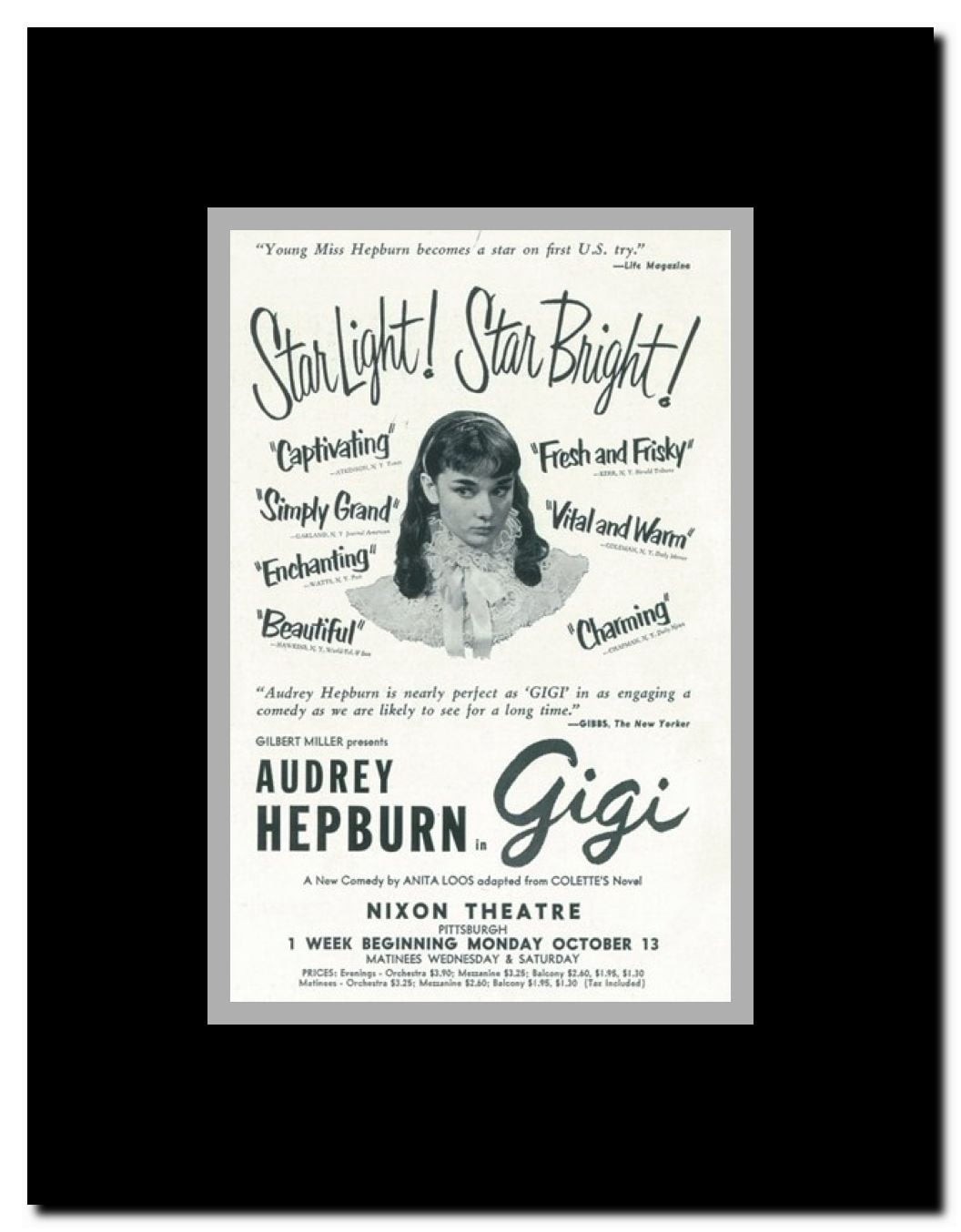 Gigi (Broadway) Framed Movie Poster