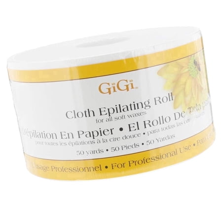 GiGi Non-Woven Cloth Waxing Strips Roll for Soft Wax, Wax Strips for Hair Removal and Facial Waxing, 50 Yards