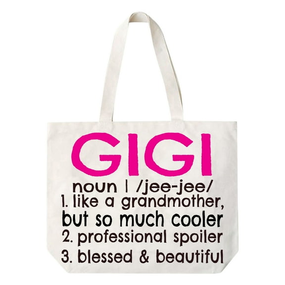 Gigi Definition Canvas Tote Bag Grandma Gift Idea Book Bag
