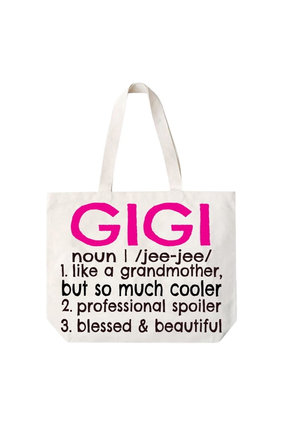 Gigi Definition Canvas Tote Bag Grandma Gift Idea Book Bag