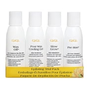 GiGi 4-in-1 Waxing Essentials Kit, Pre-Wax Skin Prep and After Wax Care, 2 oz Each, 4-Pack