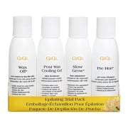 GiGi 4-in-1 Waxing Essentials Kit, Pre-Wax Skin Prep and After Wax Care, 2 oz Each, 4-Pack