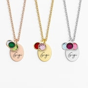 Gigi Family Necklace Personalized Gigi Gifts for Grandma from Grandkids Birth Month Birthstones - Custom Grandma Jewelry with Birth Stone Charms Grandchildren Necklace - Mothers Day Gifts