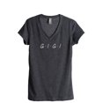 thumbnail image 1 of Gigi Friends Women's Fashion Relaxed V-Neck T-Shirt Tee Charcoal Grey Large, 1 of 3