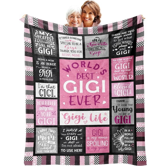Gigi Gifts Gifts Throw Blanket 60"x80" - Gigi Gifts for Grandma - Gifts for Gigi - Gigi Gift - Best Gigi Ever Gifts - Birthday Present for Gigi - Granny Gifts - Gigi Blanket - Grandmother Gift