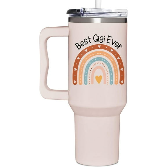 Gigi Gifts For Grandma - Christmas, Birthday, Mothers Day Gift For Gigi - New Grandma Gifts From Grandchildren, Grandkids, Grandson - 40Oz Tumbler With Handle